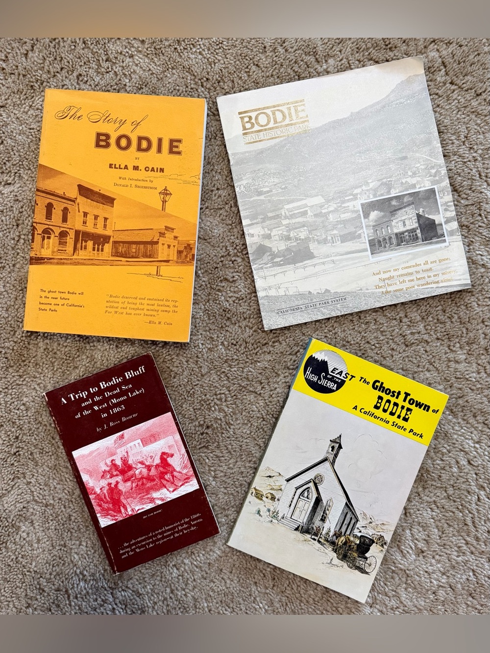 Bodie State Historic Park lot of 4 Books
